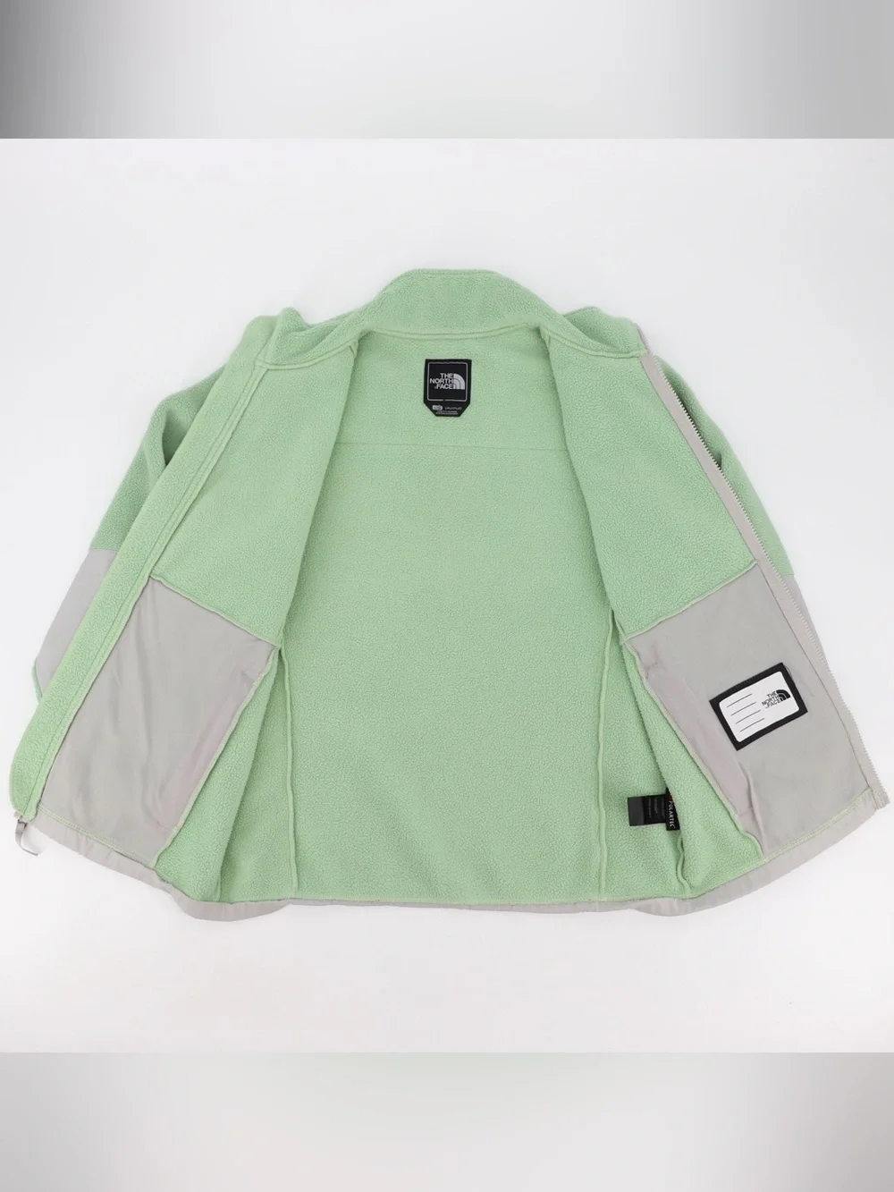 The North Face Large Youth Girls Denali Fleece Jacket Green Pre-Owned